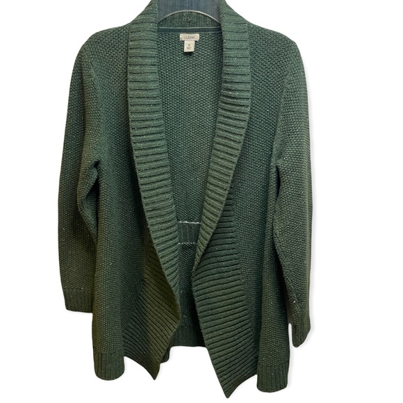 L.L. Bean Sweaters - L.L. Bean Olive Green Knit Cardigan
